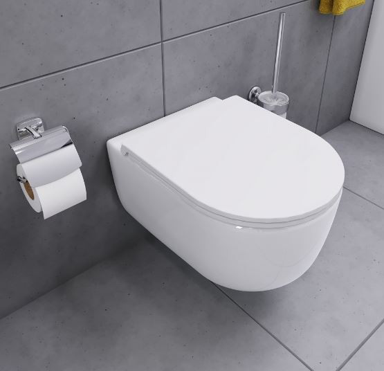 Унитаз подвесной Damixa Sirius DX86C1700SC безободковый с микролифтом