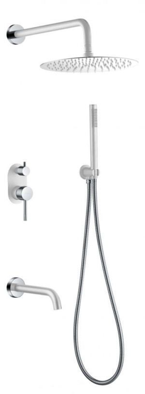 Душевая система Boheme Uno 464-2-WCR встраиваемая белый матовый/хром