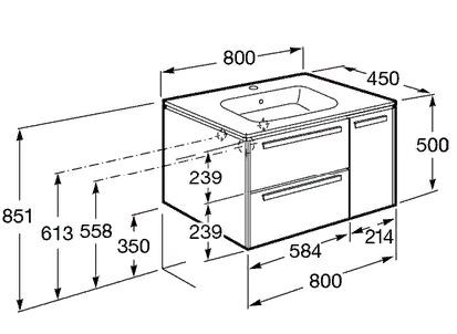 Тумба Roca Lago 80 857296806 белая без раковины