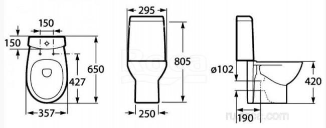 Унитаз Roca Victoria Nord 342ND7000 напольный с бачком 341ND0000 без сиденья