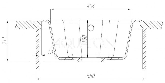 Мойка для кухни Акватон Мида 1A712732MD230 серая