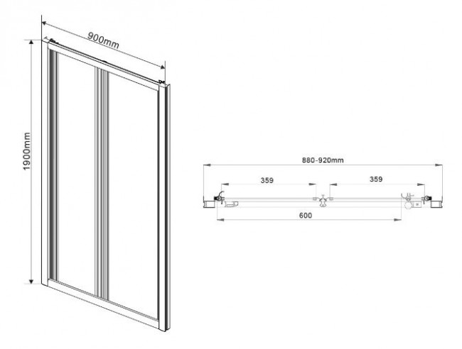Душевая дверь Vincea Garda 90 VDB-1G900CH шиншилла