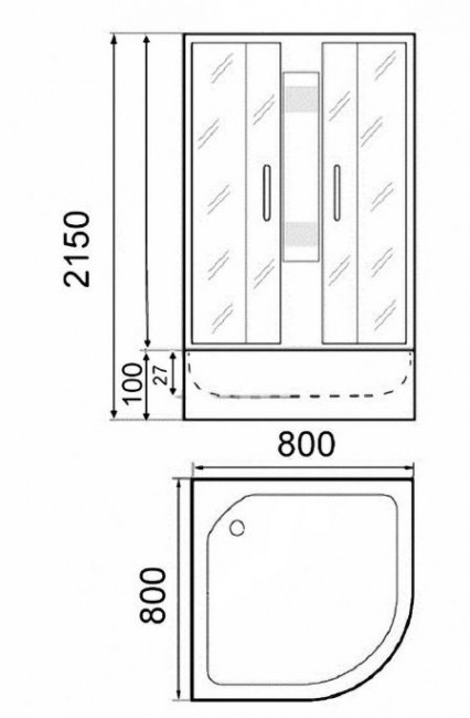 Душевая кабина Parly F811 80*80