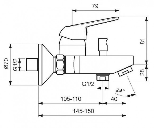 Смеситель Vidima Fine BA388AA для ванны