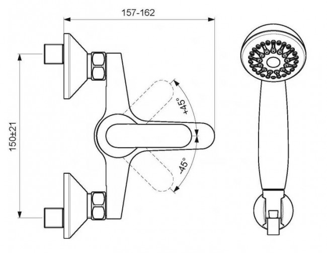Смеситель Vidima Fine BA388AA для ванны