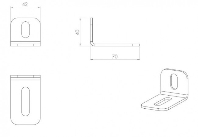 Крепление для инсталляции Aquatek KKI-0000033 75-105 мм угловое