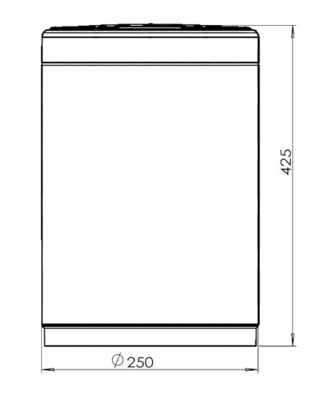 Ведро для мусора JAVA S-882-12W 12 литров сенсорное
