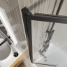 Шторка для ванны BelBagno LUCE-VF-11-90/145-C-NERO прозрачное