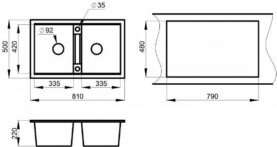 Мойка для кухни Granula 8101 классик