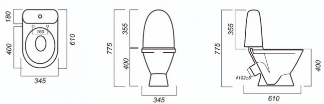 Унитаз-компакт Sanita Виктория Эконом VICSACC01090111