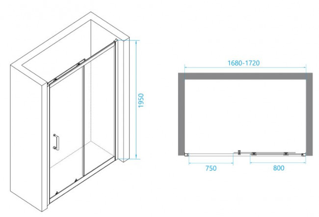 Душевая дверь RGW PA-14B 170 41081417-14 прозрачное