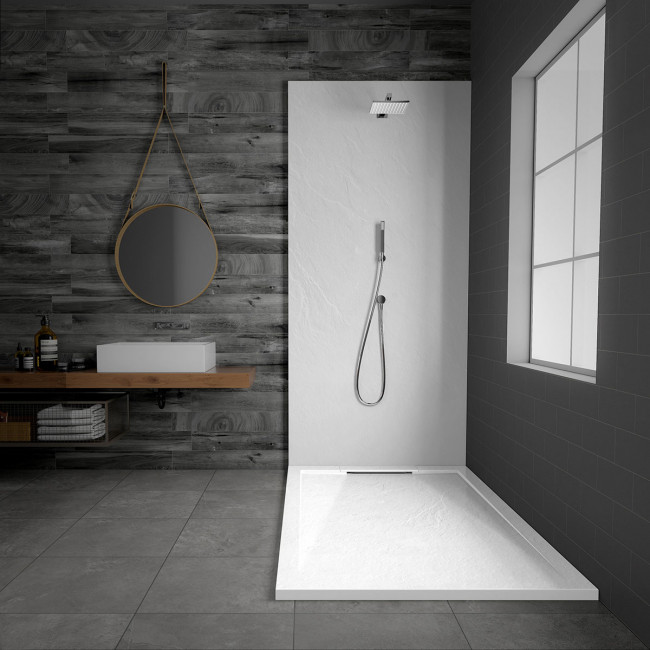 Поддон из искусственного камня Vincea VST-4SRL8010W 100*80 белый матовый