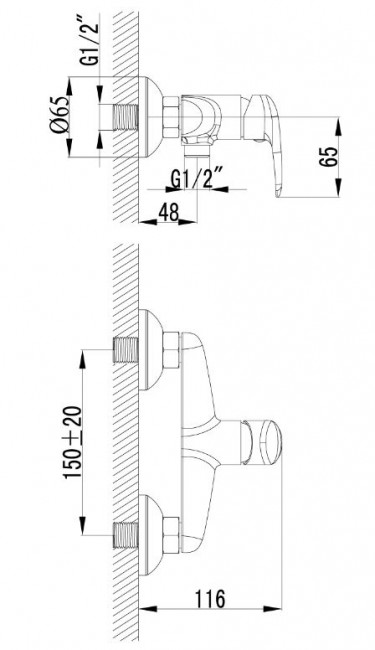 Смеситель с гигиеническим душем Lemark Pramen LM3318C