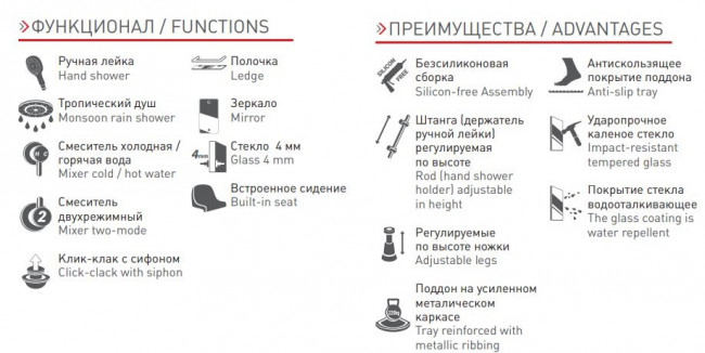 Душевая кабина Timo Eco TE-0720 P L 120*80 левая