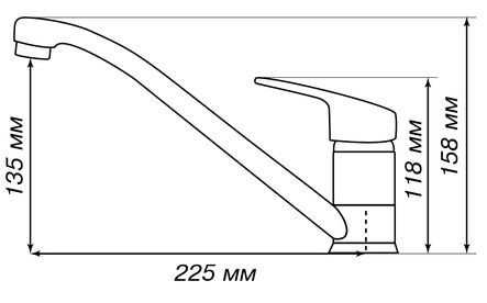 Смеситель Акватон Аркос 1AX001FCXX240 для кухни жемчуг