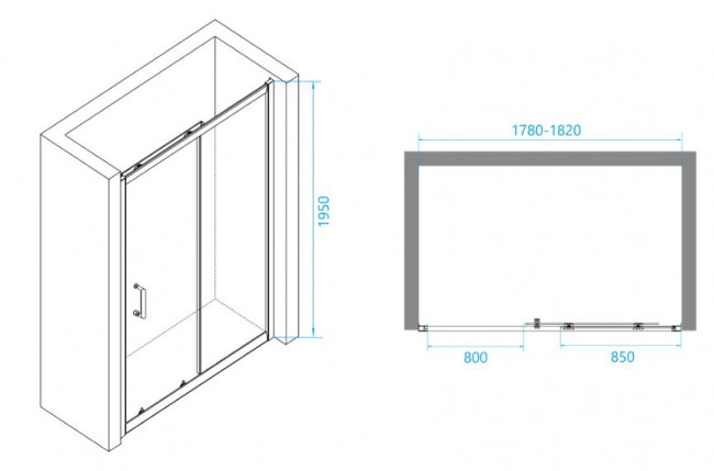 Душевая дверь RGW PA-14B 180 41081418-14 прозрачное