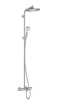 Душевая система Hansgrohe Crometta S Showerpipe 240 1jet 27320000 с термостатом для ванны