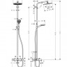 Душевая система Hansgrohe Crometta S Showerpipe 240 1jet 27320000 с термостатом для ванны