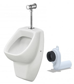 Писсуар Santek Гала 1WH501804 с нажимным краном, креплением и горизонтальным сифоном