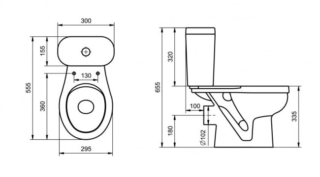 Унитаз-компакт Santek Каспер Детский 1WH501741 белое сиденье
