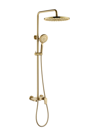 Душевая система Vincea Next VSFS-1N1TBG с термостатом брашированное золото