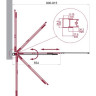 Шторка для ванны BelBagno LUCE-VF-11-90/145-P-Cr рифленое punto