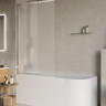 Шторка для ванны BelBagno LUCE-VF-11-90/145-P-Cr рифленое punto