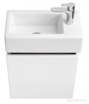 Тумба под раковину Акватон Эклипс М подвесная эбони светлый правая 1A172801EK49R