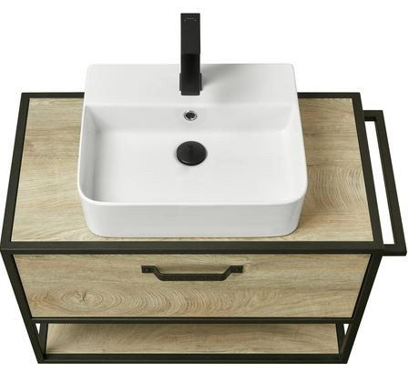 Тумба под раковину Акватон Лофт Фабрик 80 1A242401LTDU0 дуб эндгрейн