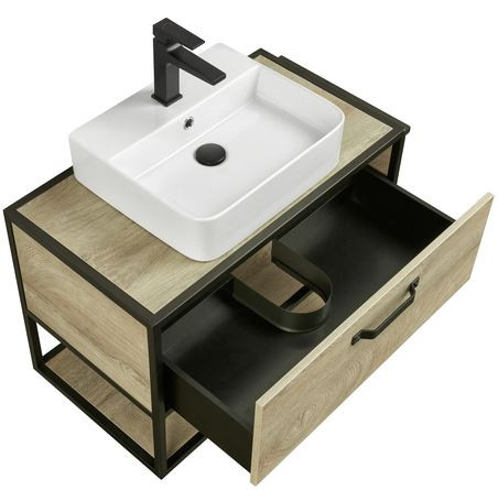 Тумба под раковину Акватон Лофт Фабрик 80 1A242401LTDU0 дуб эндгрейн