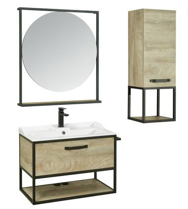 Тумба под раковину Акватон Лофт Фабрик 80 1A242401LTDU0 дуб эндгрейн