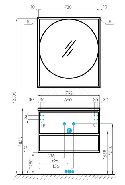 Тумба под раковину Акватон Лофт Фабрик 80 1A242401LTDU0 дуб эндгрейн