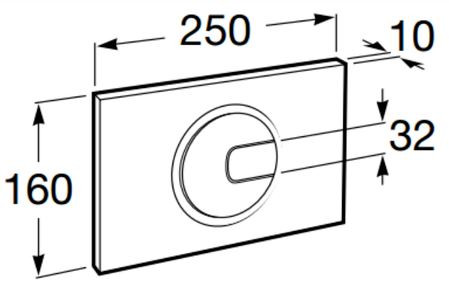 Клавиша смыва Roca PL-4 890098000 белая