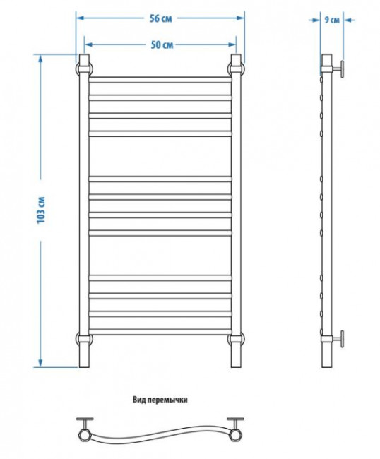 Полотенцесушитель Energy Breeze Prestige 1000*500 водяной