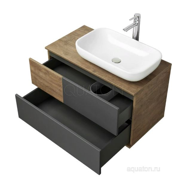 Тумба под раковину Акватон Терра 85 1A247201TEKA0 дуб кантри