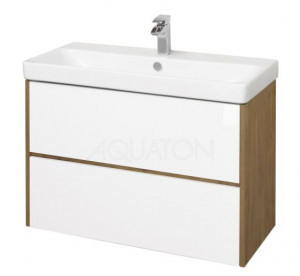 Тумба под раковину Акватон Сканди 90 1A251901SDZ90 белая дуб рустикальный