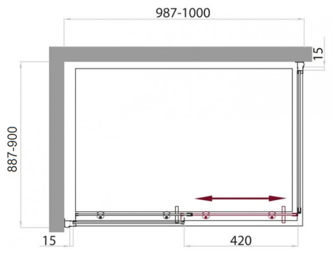 Душевой уголок BelBagno UNO-AH-1-100/90-C-Cr 100*90 прозрачное Душевой уголок BelBagno UNO-AH-1-100/90-C-Cr 100*90 прозрачное