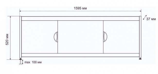 Экран под ванну Emmy Малибу 160