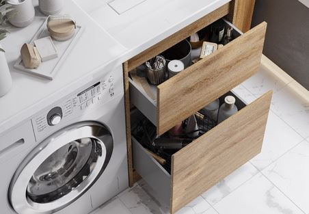 Тумба под раковину Акватон Лондри 60 1A266901LH0C0 дуб сантана без фасада